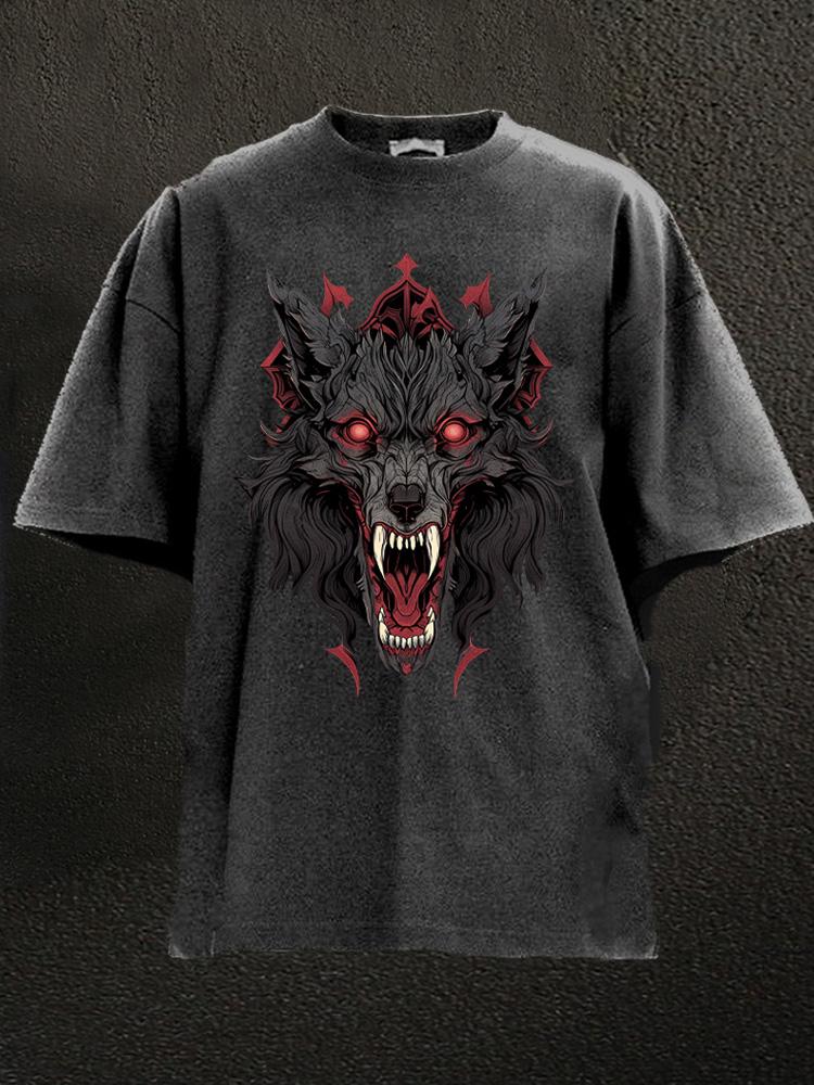 fierce wolf Washed Gym Shirt