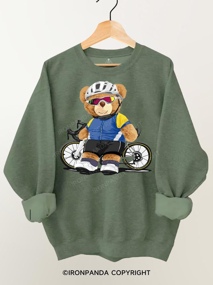 bear doll cyclist Gym Sweatshirt