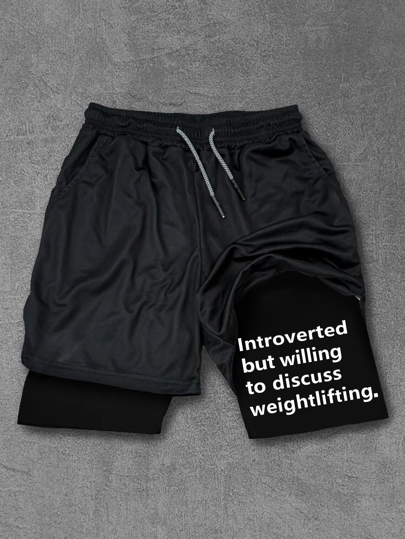 INTROVERTED BUT WILLING TO DISCUSS WEIGHTLIFTING Performance Training Shorts