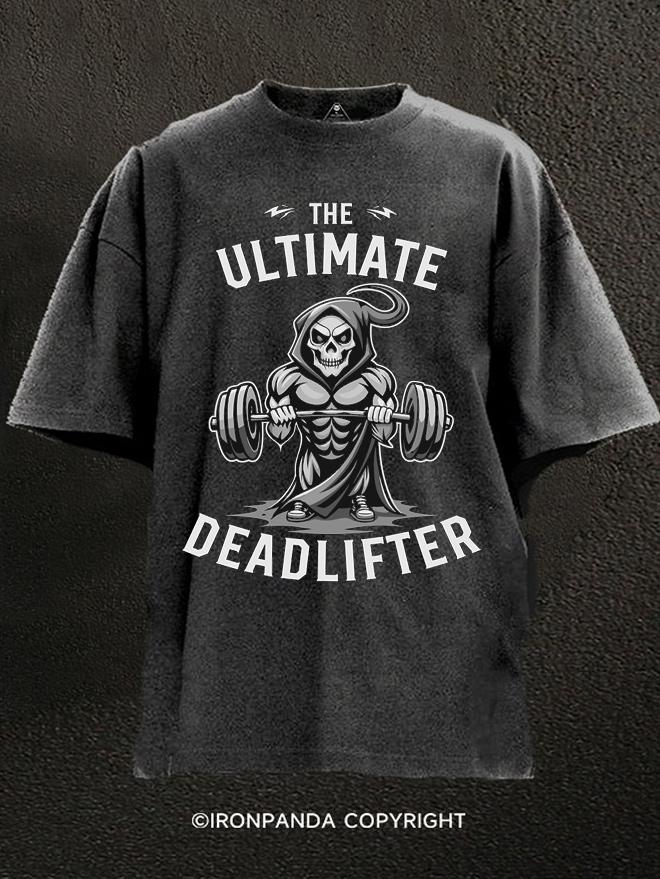 The Ultimate Deadlifter Grim Reaper Washed Gym Shirt