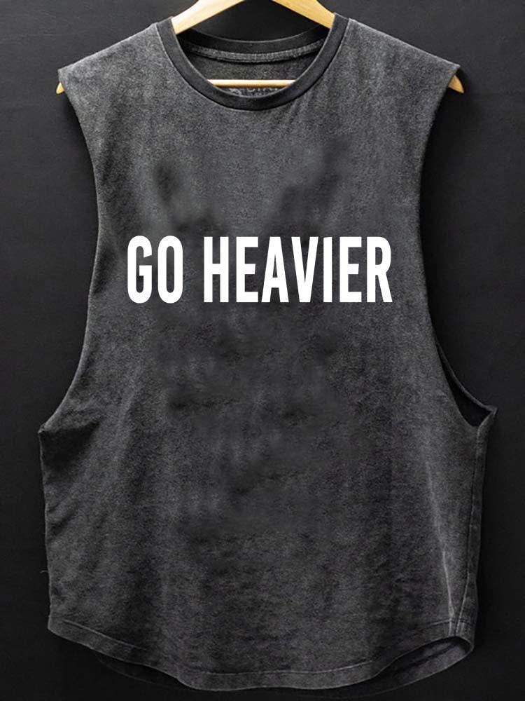 GO HEAVIER   SCOOP BOTTOM COTTON TANK