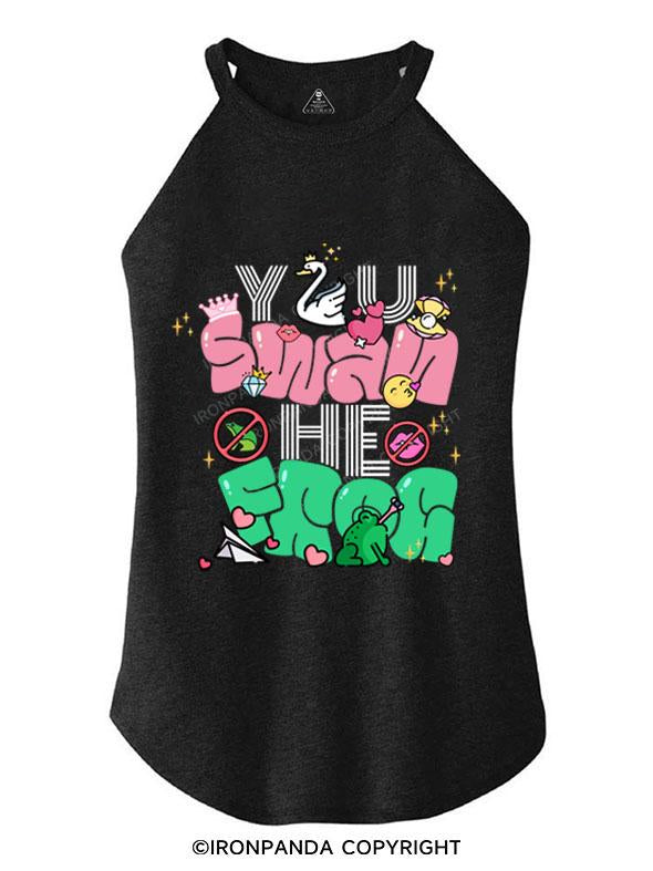 YOU SWAN HE FROG TRI ROCKER COTTON TANK