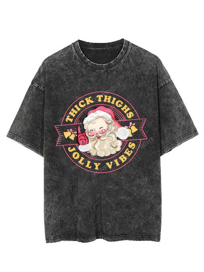 THICK THIGHS JOLLY VIBES VINTAGE GYM SHIRT