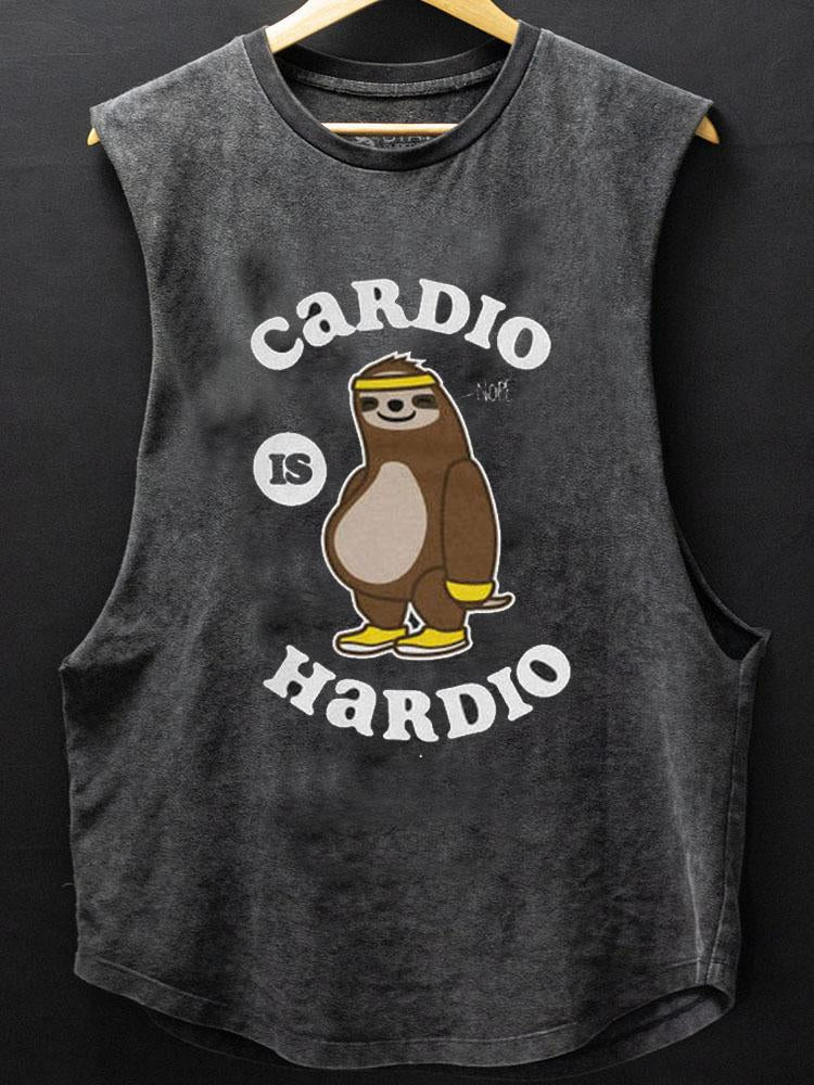 Cardio Is Hardio SCOOP BOTTOM COTTON TANK