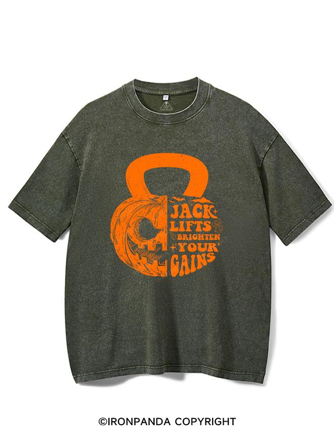 JACK LIFTS BRIGHTEN YOUR GAINS VINTAGE GYM SHIRT