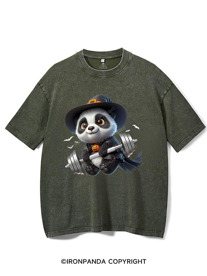 HALLOWEEN PANDA VINTAGE GYM SHIRT