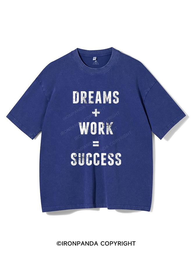 DREAMS+WORK=SUCCESS VINTAGE GYM SHIRT