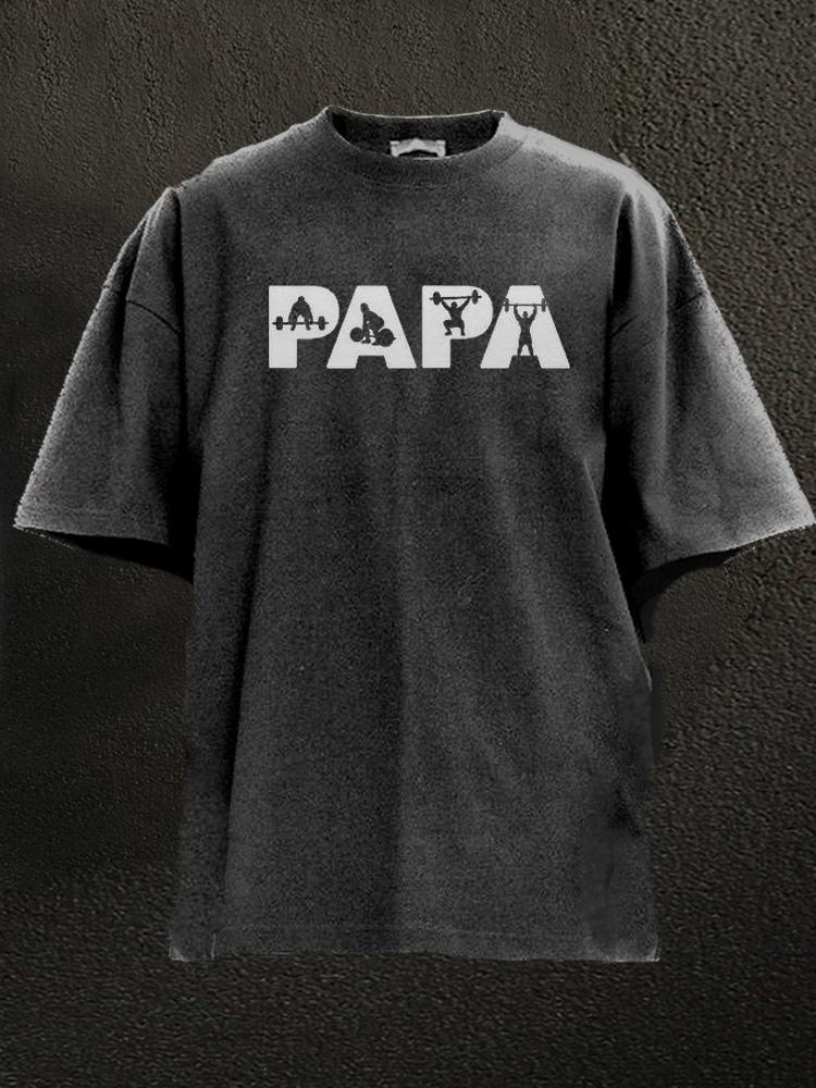 gym papa Washed Gym Shirt