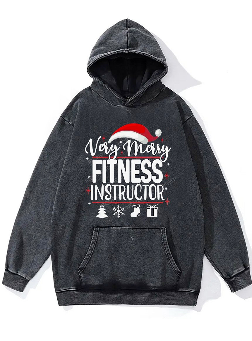 Very Merry Fitness Instructor Washed Gym Hoodie