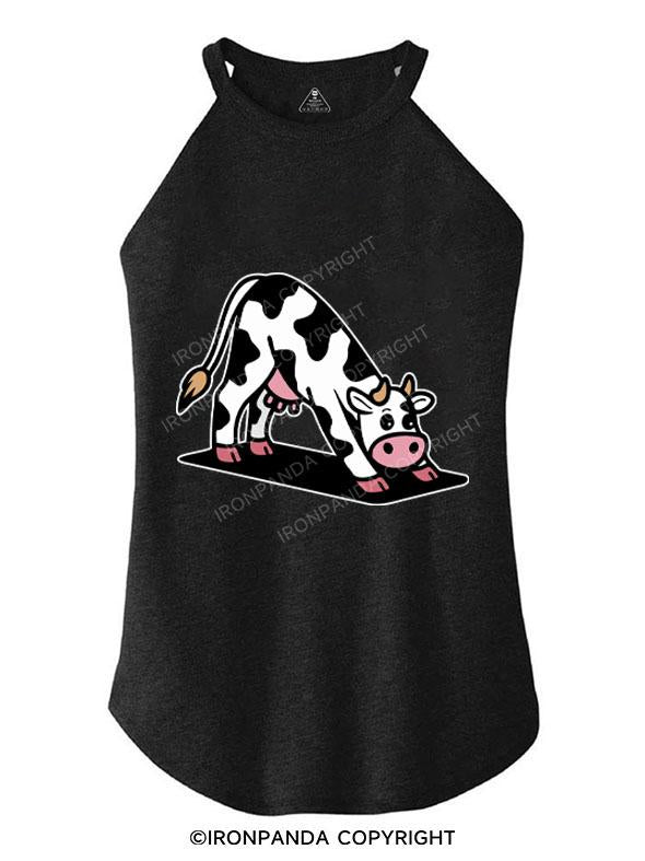 ZEN COW IN THE FLOW TRI ROCKER COTTON TANK