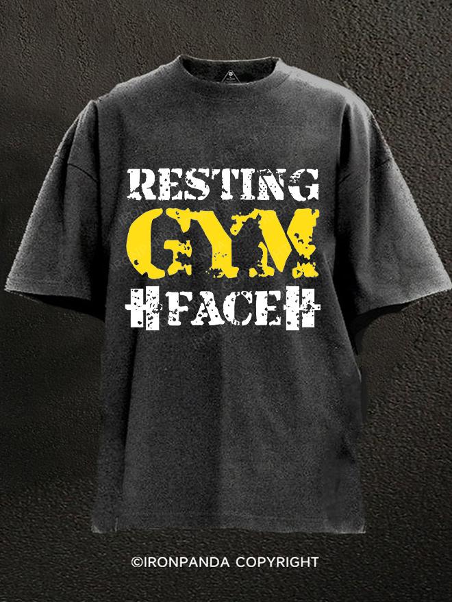 Resting GYM Face Washed Gym Shirt