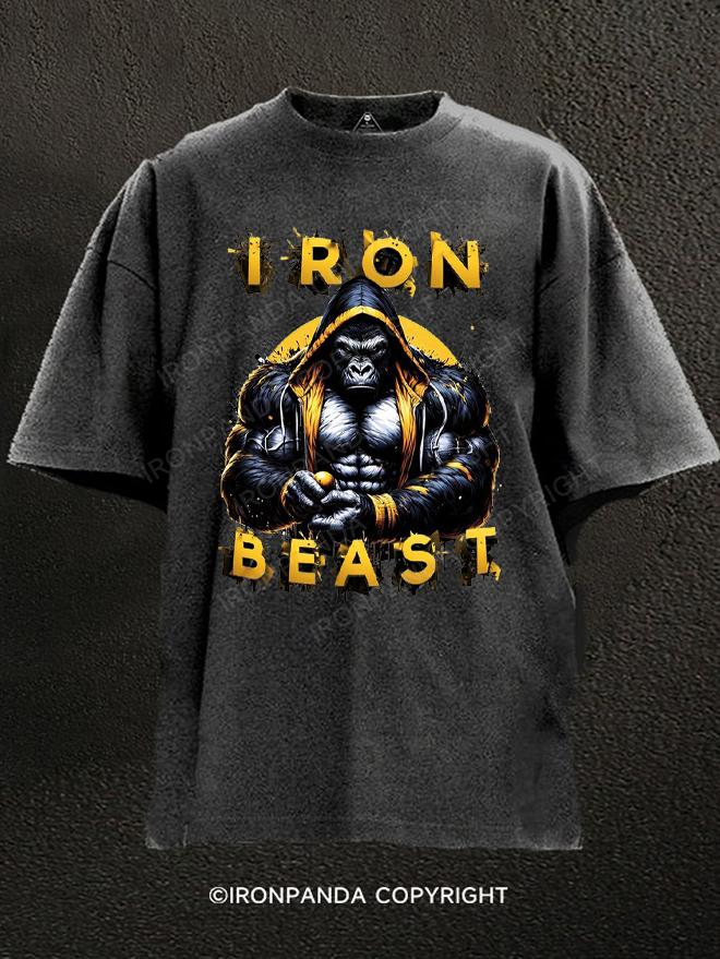 Iron Beast Gorilla Washed Gym Shirt