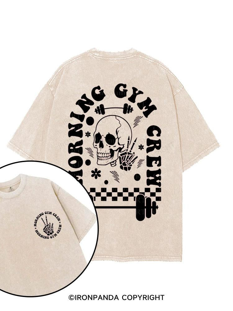 Morning Gym Crew printed Gym Shirt