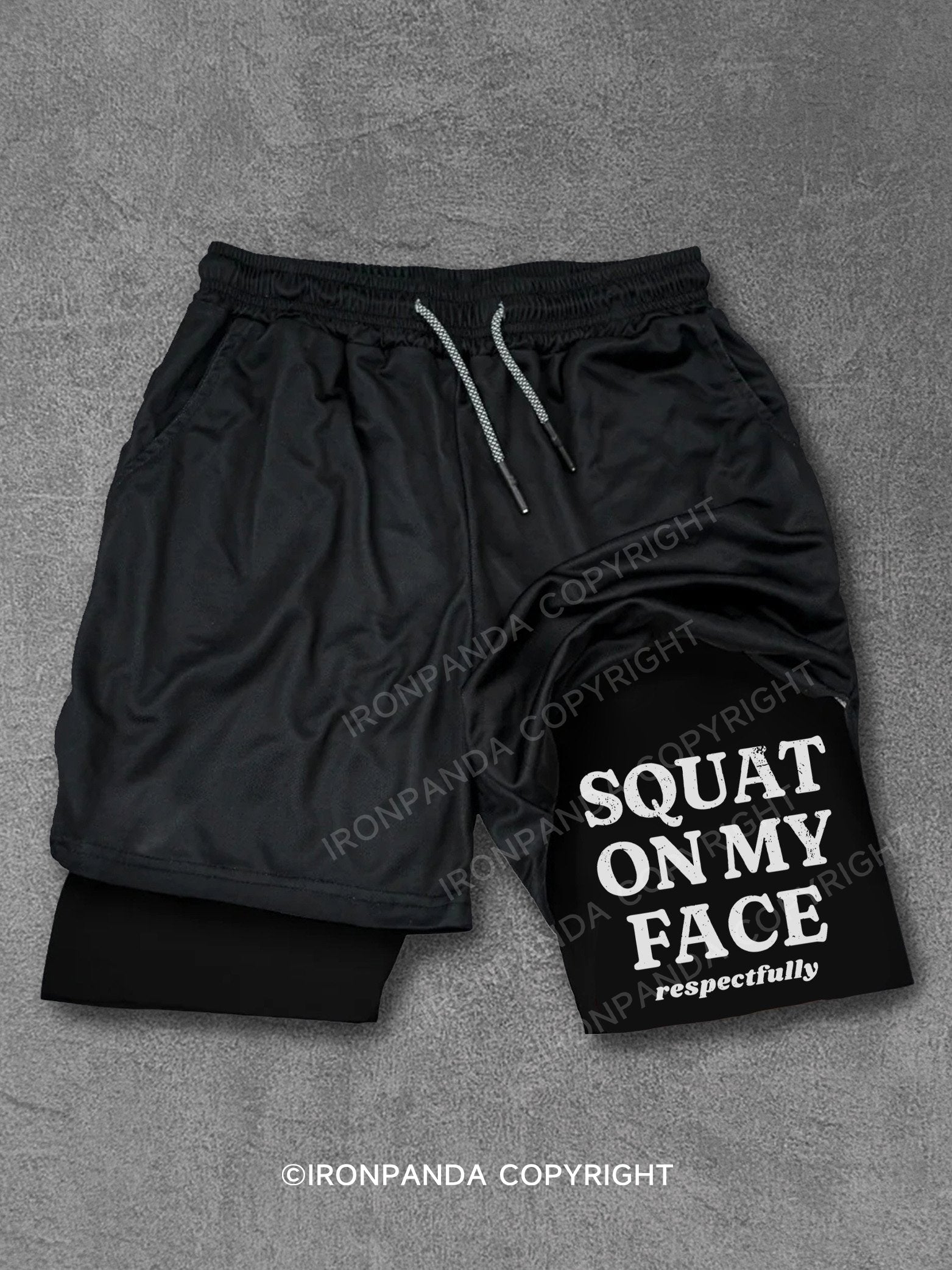 squat on my face respectfully Performance Training Shorts