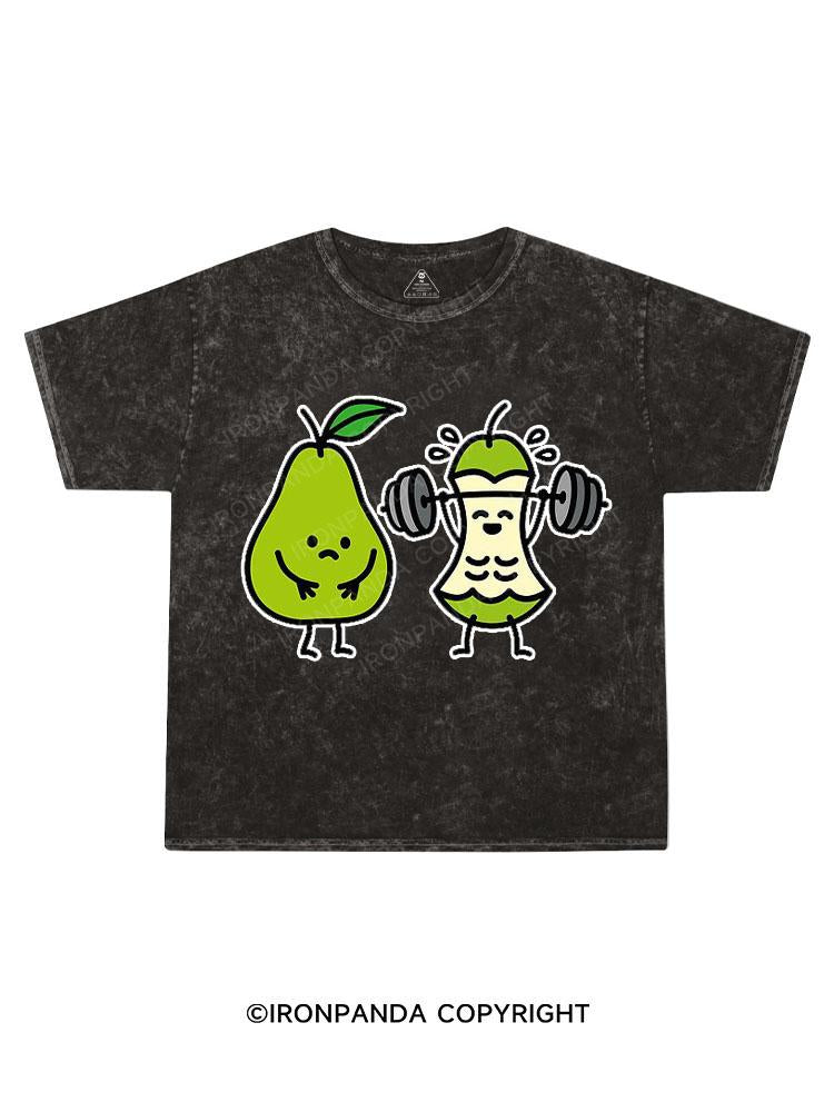 Powerlifting pears Kids Washed T-Shirt