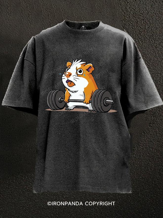 weightlifting guinea pig Washed Gym Shirt