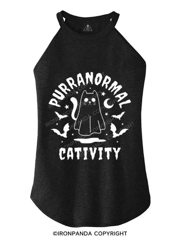 PURRANORMAL CATIVITY TRI ROCKER COTTON TANK