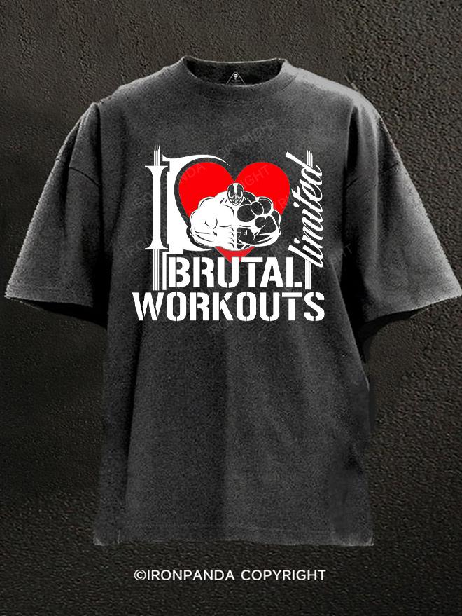 Brutal Workout Washed Gym Shirt