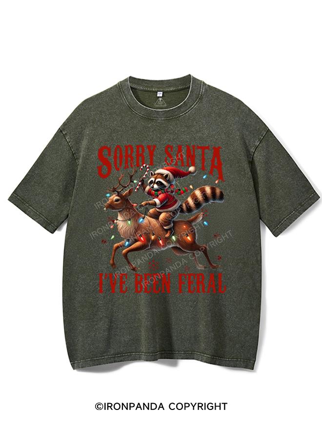 SORRY SANTA I'VE BEEN FERAL VINTAGE GYM SHIRT