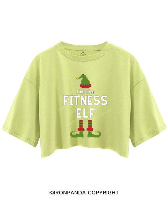 I'M THE FITNESS ELF CROP TOPS