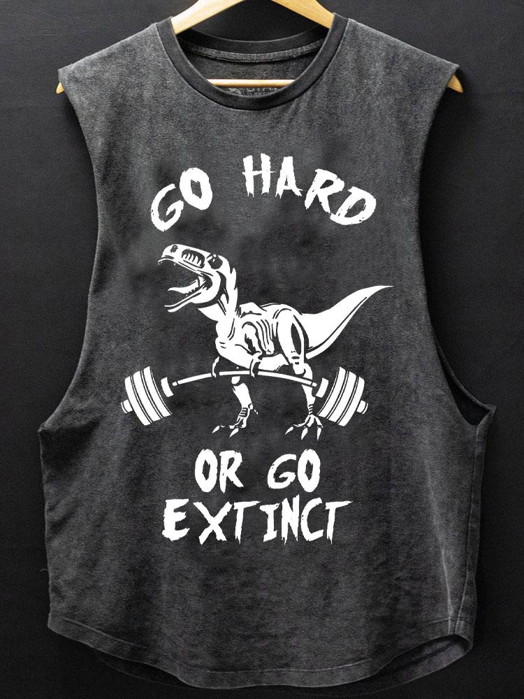 go hard or go extinct SCOOP BOTTOM COTTON TANK