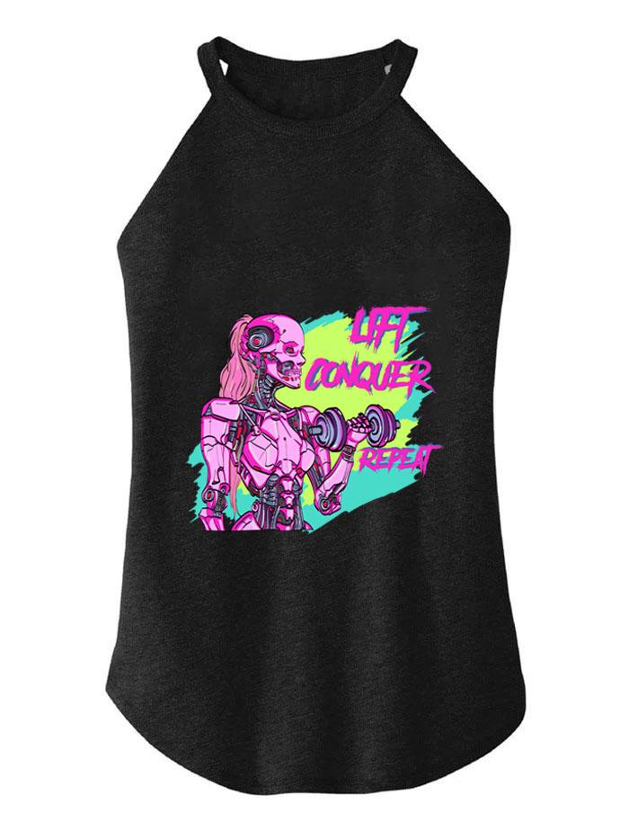 LIFT CONQUER REPEAT ROCKER COTTON TANK