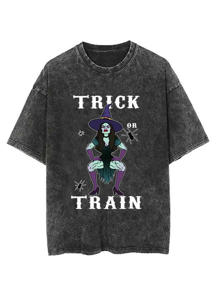 TRICK OR TRAIN VINTAGE GYM SHIRT