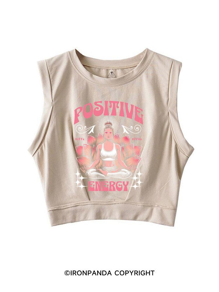 POSITIVE ENERGY  SLEEVELESS CROP TOPS