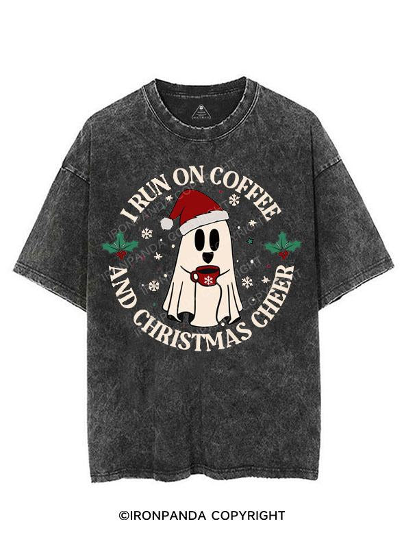 I RUN ON COFFEE AND CHRISTMAS CHEER VINTAGE GYM SHIRT