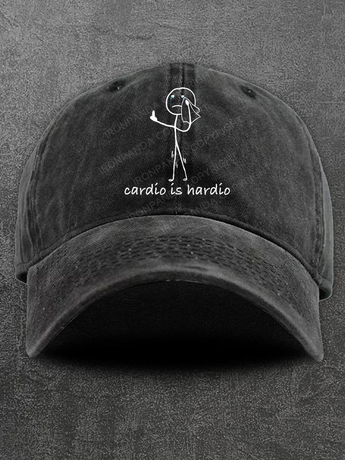 cardio is hardio Washed Gym Cap