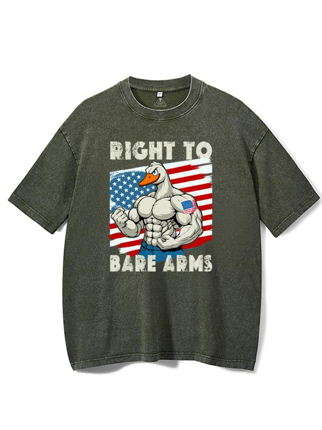 Right To Bare Arms Washed Gym Shirt