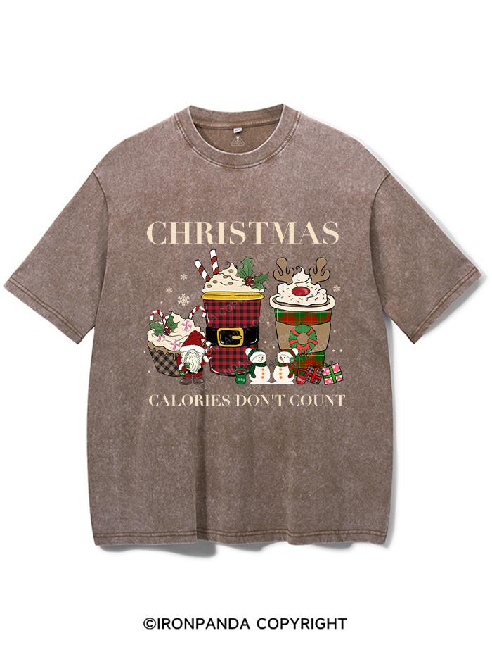 CHRISTMAS CALORIES DON'T COUNT VINTAGE GYM SHIRT