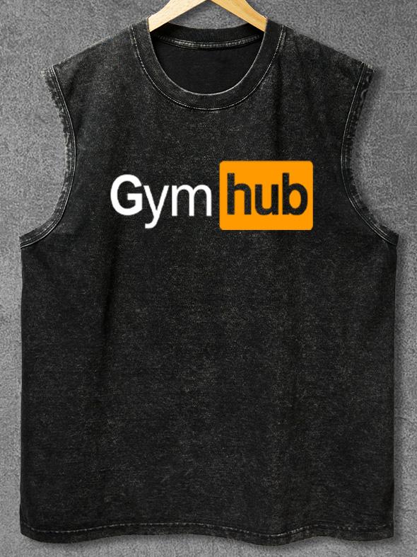 gym hub Washed Gym Tank