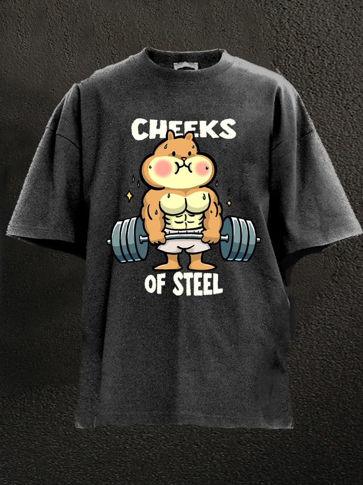 cheeks of steel squirrel Washed Gym Shirt