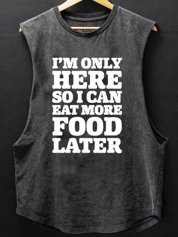 eat more food later SCOOP BOTTOM COTTON TANK