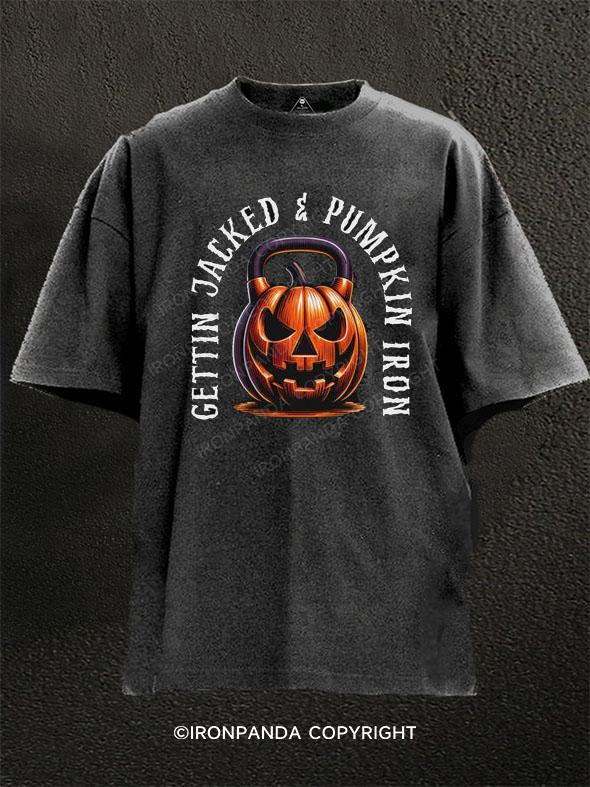 Pumpkin Iron Kettlebell  Washed Gym Shirt