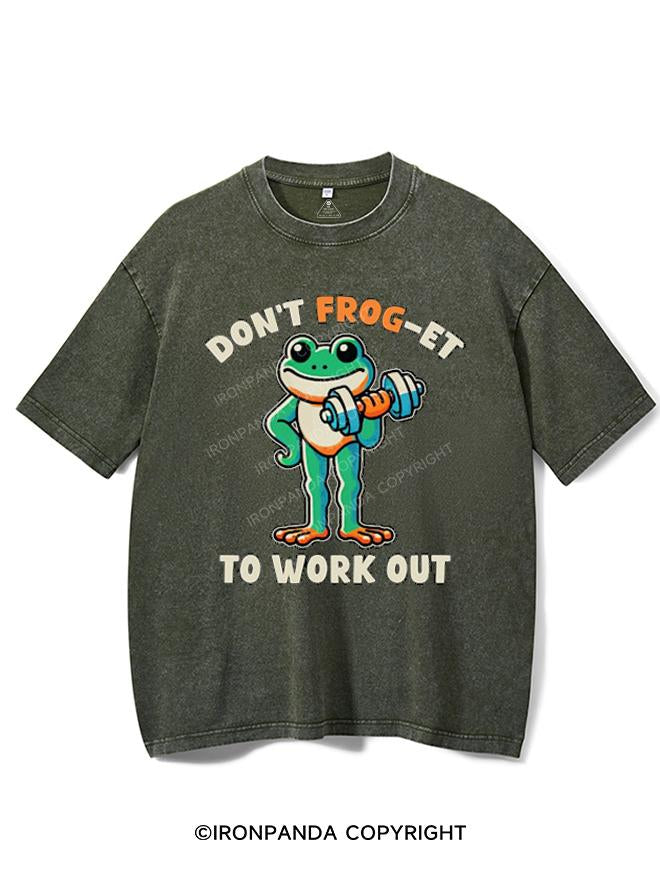 DON'T FROG-ET TO WORK OUT VINTAGE GYM SHIRT