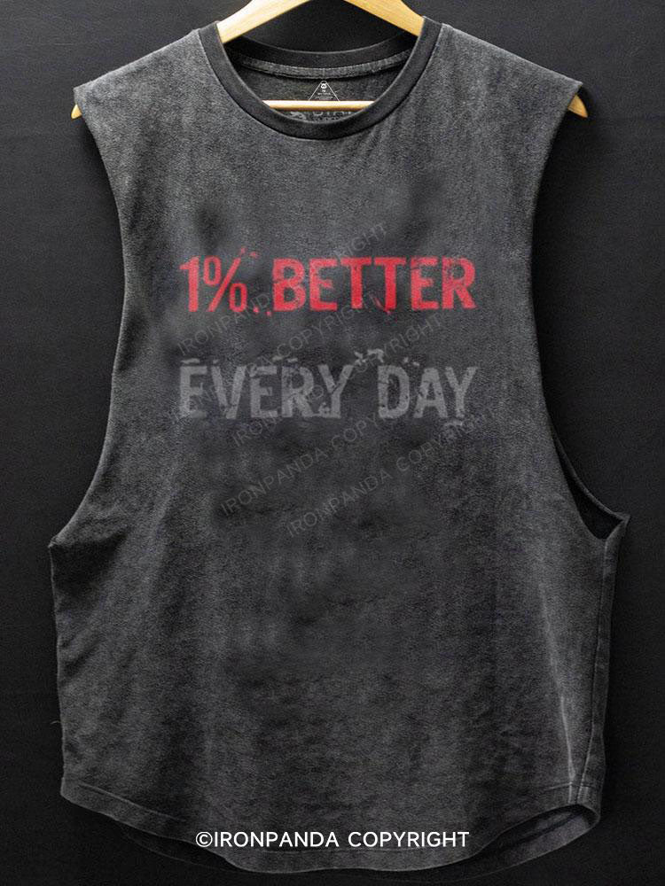 1% Better Every Day Scoop Bottom Cotton Tank