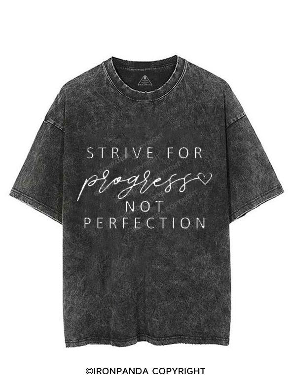 STRIVE FOR PROGRESS NOT PERFECTION  VINTAGE GYM SHIRT