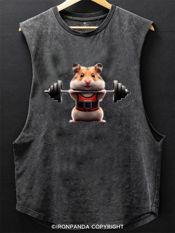 Hamster Weight Lifting SCOOP BOTTOM COTTON TANK