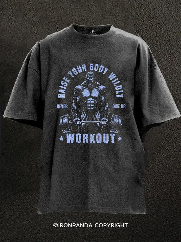 Gorilla Bodybuilding Washed Gym Shirt