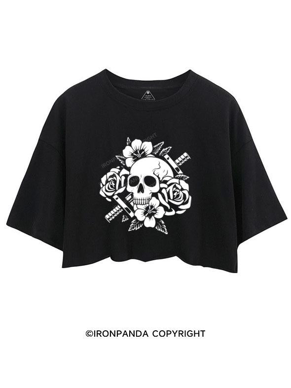 SKULL BARBELL  CROP TOPS