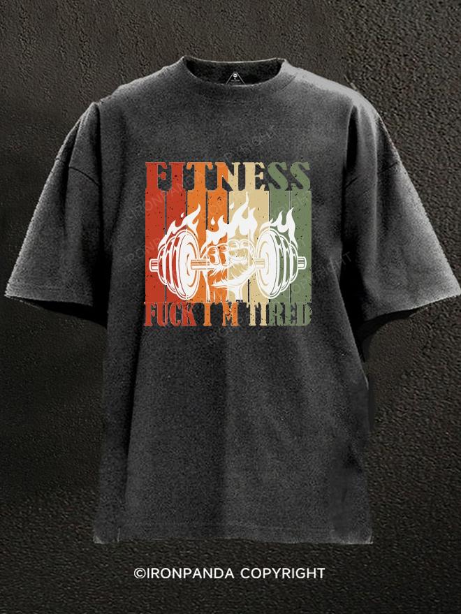 funny Fitness Washed Gym Shirt