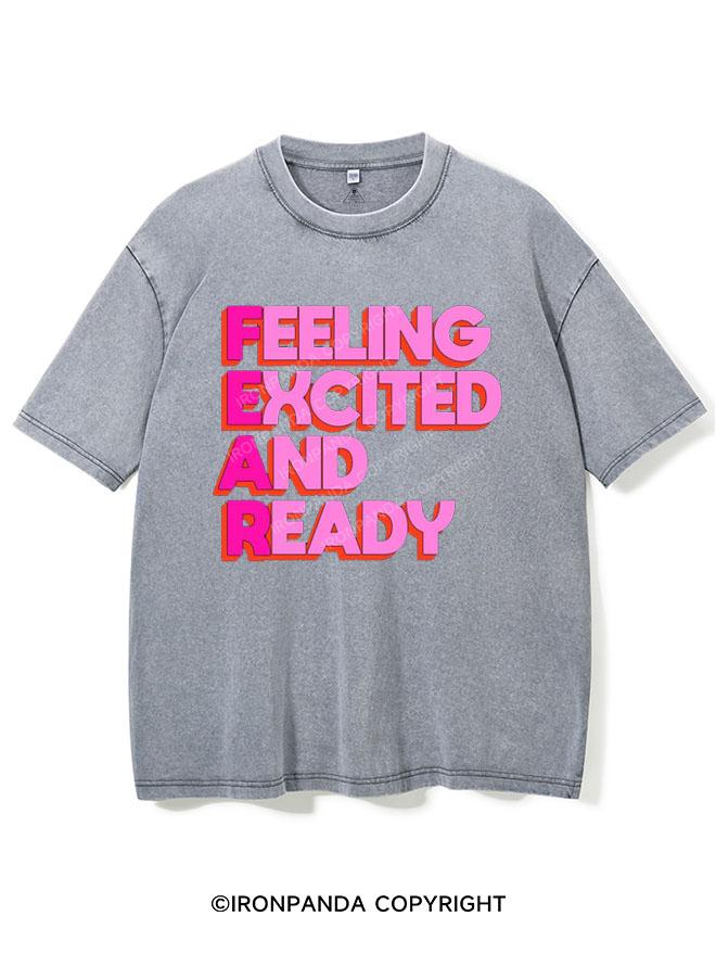 FEELING EXCITED AND READY VINTAGE GYM SHIRT