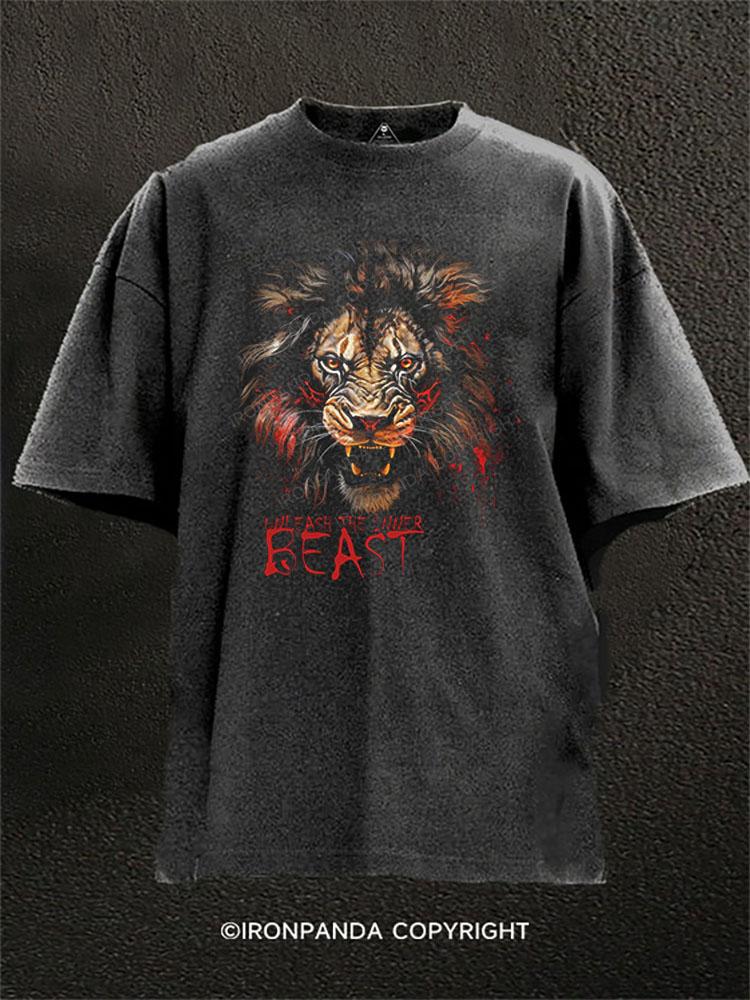 Release The Inner Beast  Washed Gym Shirt