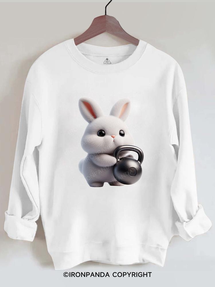 Kettlebell rabbit Gym Sweatshirt