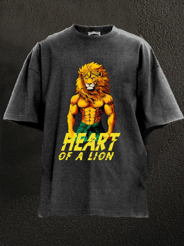 Heart Of A Lion Washed Gym Shirt