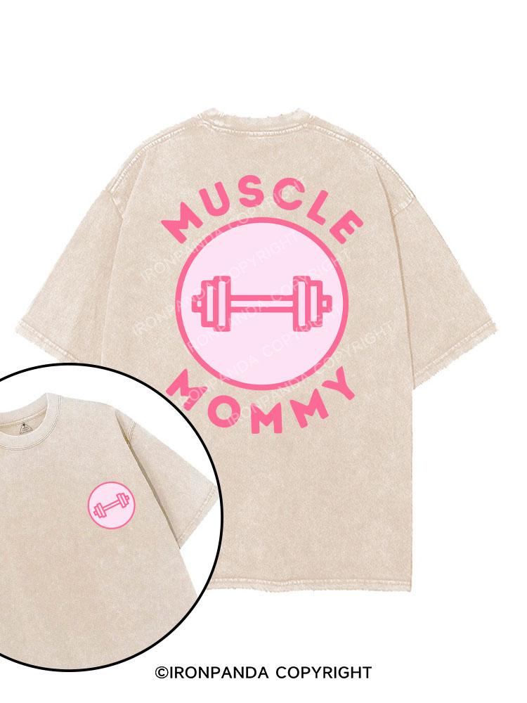 MUSCLE MOMMY PINK printed Gym Shirt