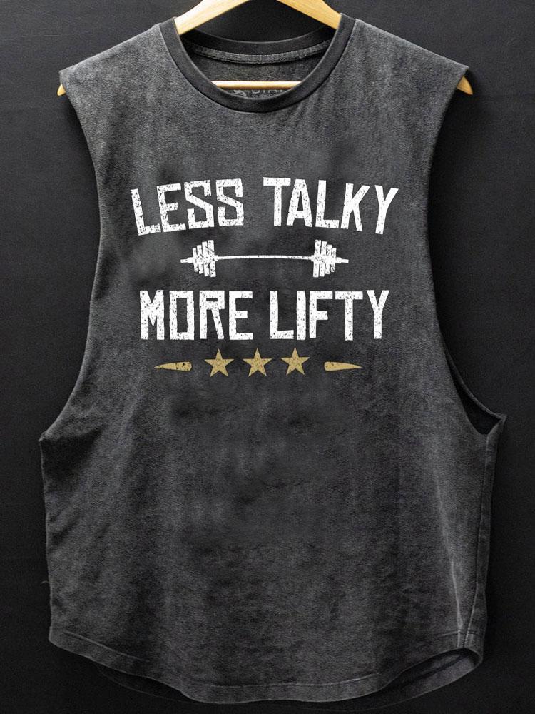 less talky more lifty SCOOP BOTTOM COTTON TANK