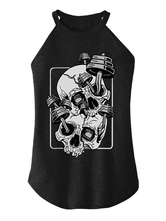 Skull barbell TRI ROCKER COTTON TANK